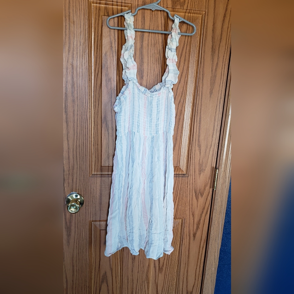 Charming Kids Casual Dress - Pink and White